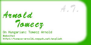 arnold tomecz business card